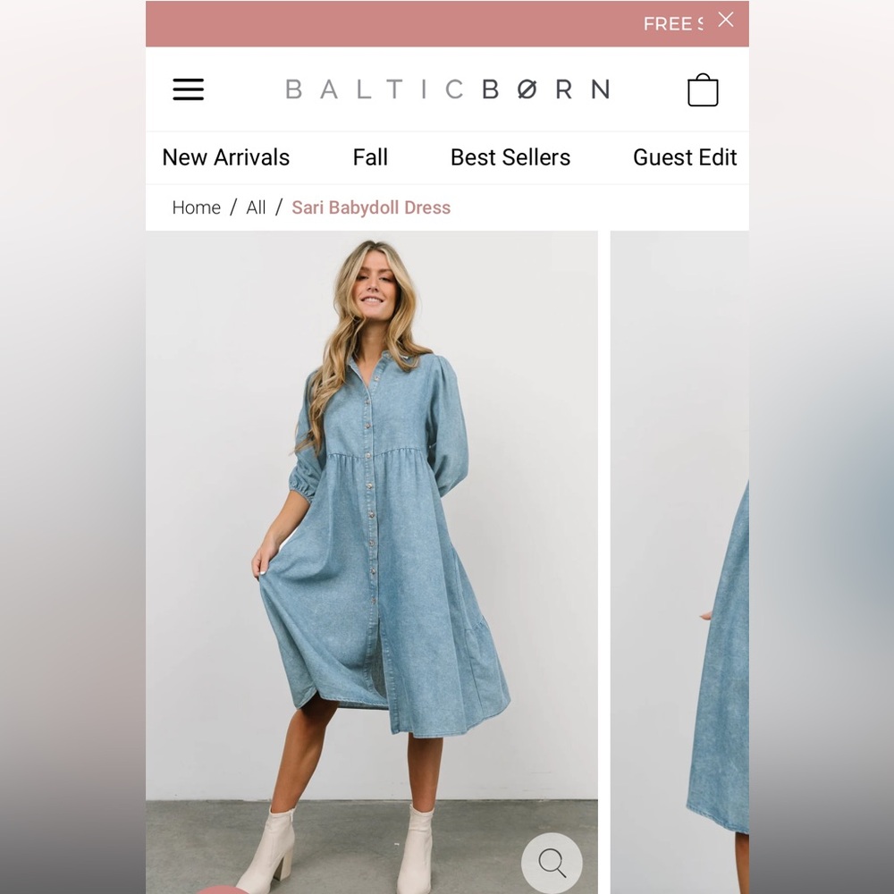 NWT Baltic Born Sari Babydoll Dress